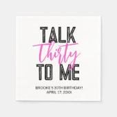 誕生日パーティーのナプキンスに30人ほど話す スタンダードカクテルナプキン (正面)