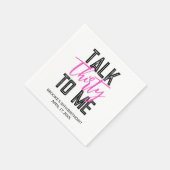 誕生日パーティーのナプキンスに30人ほど話す スタンダードカクテルナプキン (角)