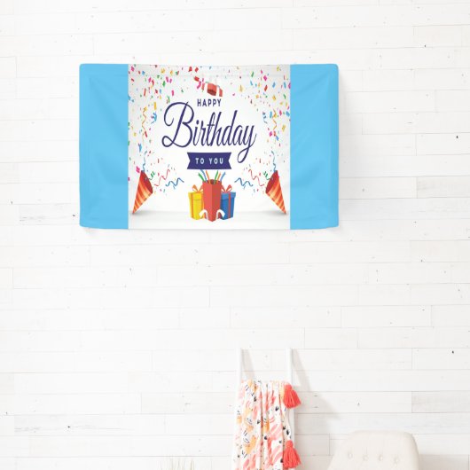 誕生日パーティーのバナー 横断幕 (インサイチュ)