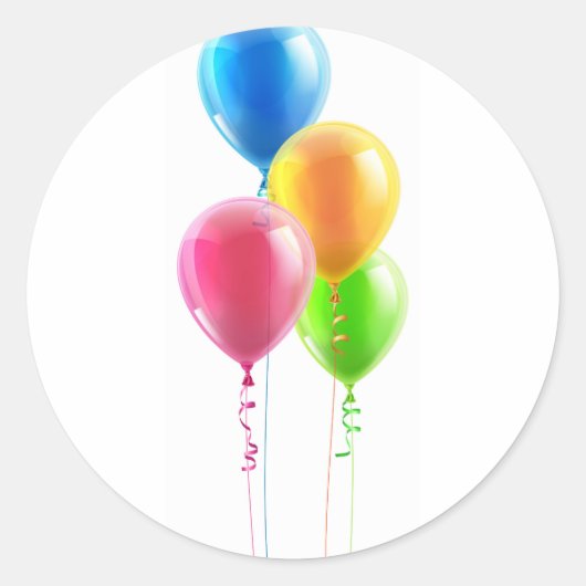 誕生日パーティーのバルーンセット ラウンドシール (正面)
