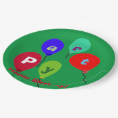 誕生日パーティーのバルーン ペーパープレート (アングル)