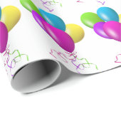 誕生日パーティーのバルーン ラッピングペーパー (ロールコーナー)