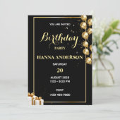 誕生日パーティーのパーソナライズ招待状 招待状 (スタンド正面)