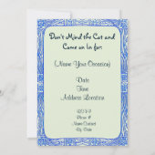 誕生日パーティーのビートリクス·ポッター·バニーズが猫を見る 招待状 (裏面)