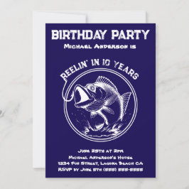 誕生日パーティーのフィッシュ 招待状