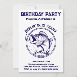 誕生日パーティーのフィッシュ 招待状