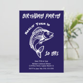誕生日パーティーのフィッシュ 招待状 (スタンド正面)