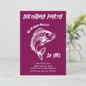 誕生日パーティーのフィッシュ 招待状 (スタンド正面)