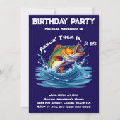 誕生日パーティーのフィッシュ 招待状 (正面)