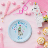誕生日パーティーのプードル ペーパープレート (パーティー)