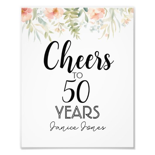 誕生日パーティーのポスターの看板 フォトプリント            (正面)