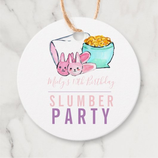 誕生日パーティーのメッセージカード フェイバータグ (正面)