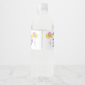 誕生日パーティーのユニコーン ペットボトルラベル (裏面)