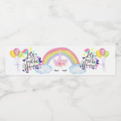 誕生日パーティーのユニコーン ペットボトルラベル (シングルラベル)