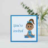 誕生日パーティーのヨガへの招待パーティー 招待状 (スタンド正面)