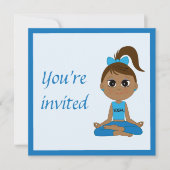 誕生日パーティーのヨガへの招待パーティー 招待状 (正面)