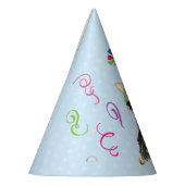 誕生日パーティーのヨークシャーテリア パーティーハット (左)