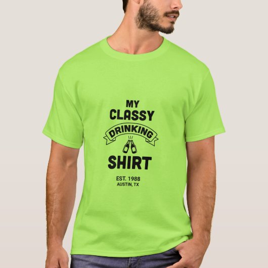 誕生日パーティーの上品な飲み物Tシャツ Tシャツ (正面)