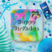 誕生日パーティーの人々の風船 ペーパープレート (パーティー)