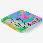 誕生日パーティーの人々の風船 ペーパープレート (傾斜あり)