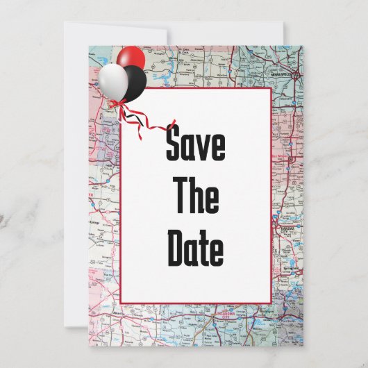 誕生日パーティーの保存 招待状 (正面)