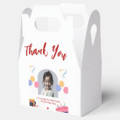 誕生日パーティーの個人設定カードに感謝 フェイバーボックス (オープン)