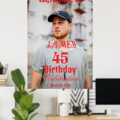誕生日パーティーの写真のウェルカムサイン ポスター (ホームオフィス)