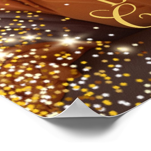 誕生日パーティーの写真のウェルカムサイン ポスター (角)