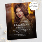 誕生日パーティーの写真の予算の招待 チラシ