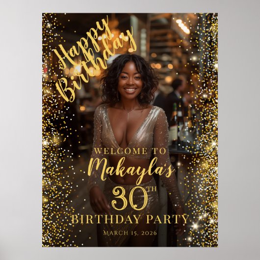 誕生日パーティーの写真へようこそ ポスター (正面)