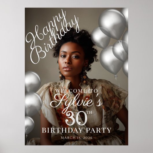 誕生日パーティーの写真へようこそ ポスター (正面)