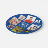 誕生日パーティーの写真コラージュ少年たち青 ペーパープレート (アングル)