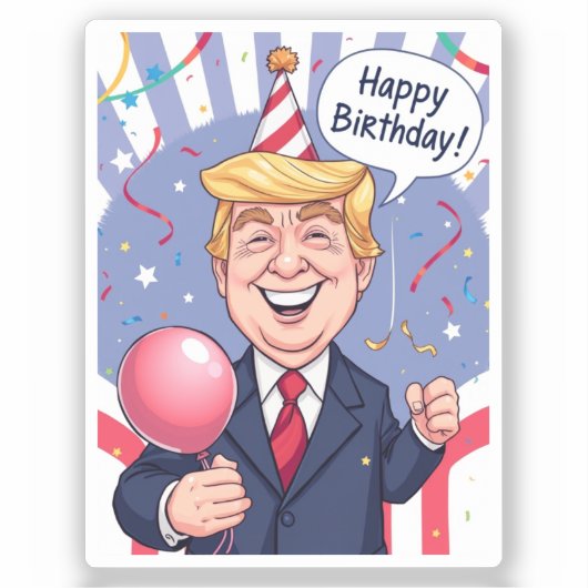 誕生日パーティーの写真ステッカー シール (正面)