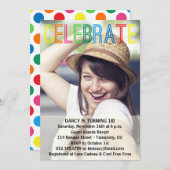 誕生日パーティーの写真招待状 招待状 (正面/裏面)