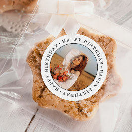 誕生日パーティーの写真 ラウンドシール