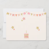 誕生日パーティーの写真 招待状 (裏面)