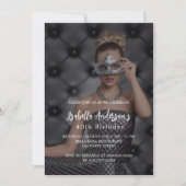 誕生日パーティーの写真 豪華 招待状 (正面)