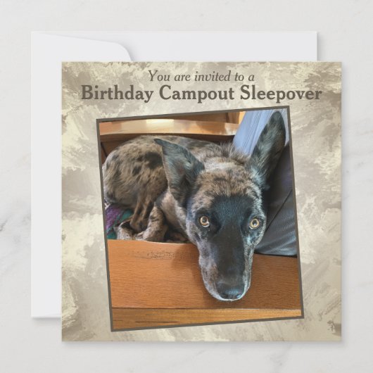 誕生日パーティーの前泊カスタムフォトテンプレート 招待状 (正面)