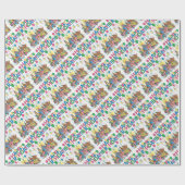 誕生日パーティーの動物 ラッピングペーパー (フラット)