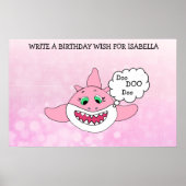 誕生日パーティーの友だちと家族このポスターに署名 ポスター (正面)