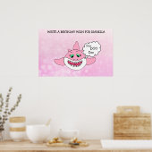 誕生日パーティーの友だちと家族このポスターに署名 ポスター (キッチン)