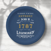 誕生日パーティーの名前と年の追加紙プレート ペーパープレート