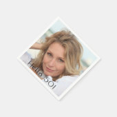 誕生日パーティーの女性の写真こんにちは50 スタンダードカクテルナプキン (角)