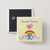 誕生日パーティーの好意ボタン 缶バッジ (正面&裏面)