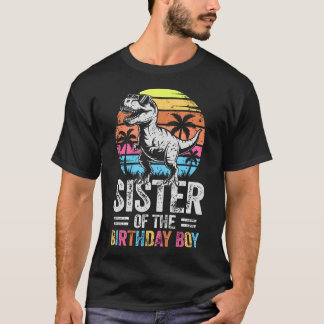 誕生日パーティーの姉妹恐竜 Tシャツ