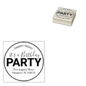 誕生日パーティーの差出人住所 ラバースタンプ (押印)