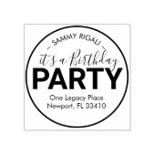 誕生日パーティーの差出人住所 ラバースタンプ (インプリント)