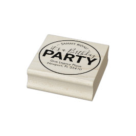 誕生日パーティーの差出人住所 ラバースタンプ