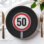 誕生日パーティーの循環道路のカスタム看板（年齢あり） ペーパープレート