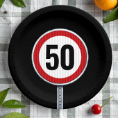 誕生日パーティーの循環道路のカスタム看板（年齢あり） ペーパープレート